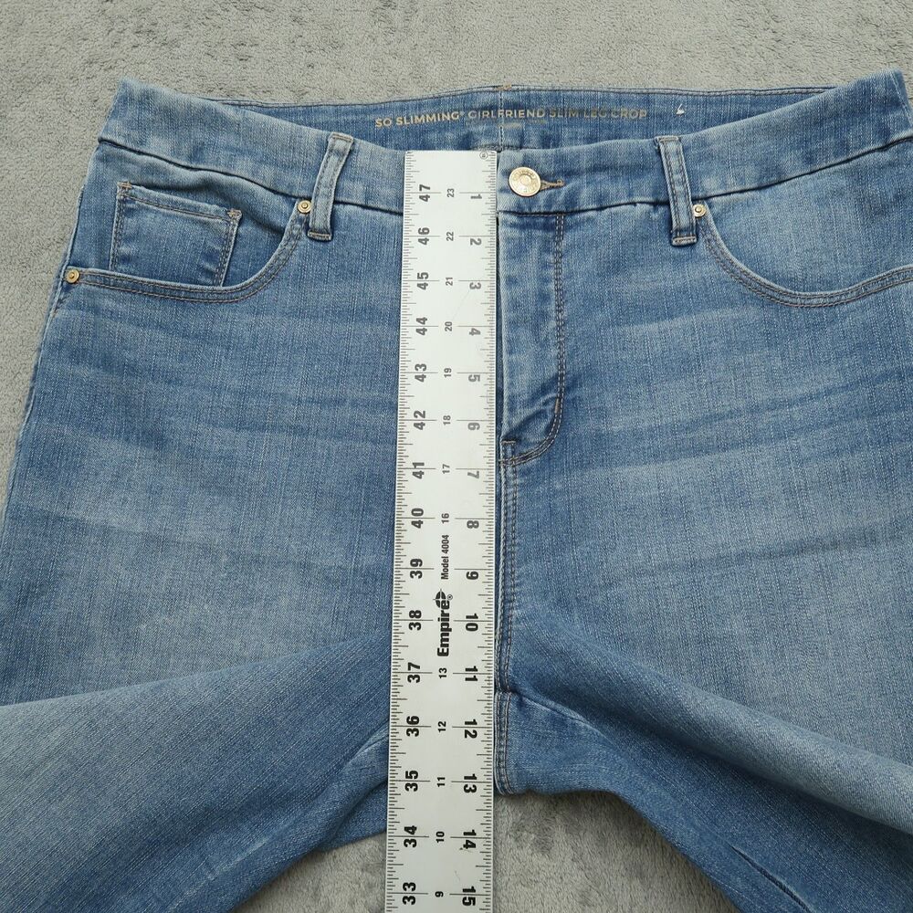 Chico's Jeans Women's 2R US-12R High-Rise Girlfriend Slim Leg Crop 24" Inseam - Picture 8 of 16